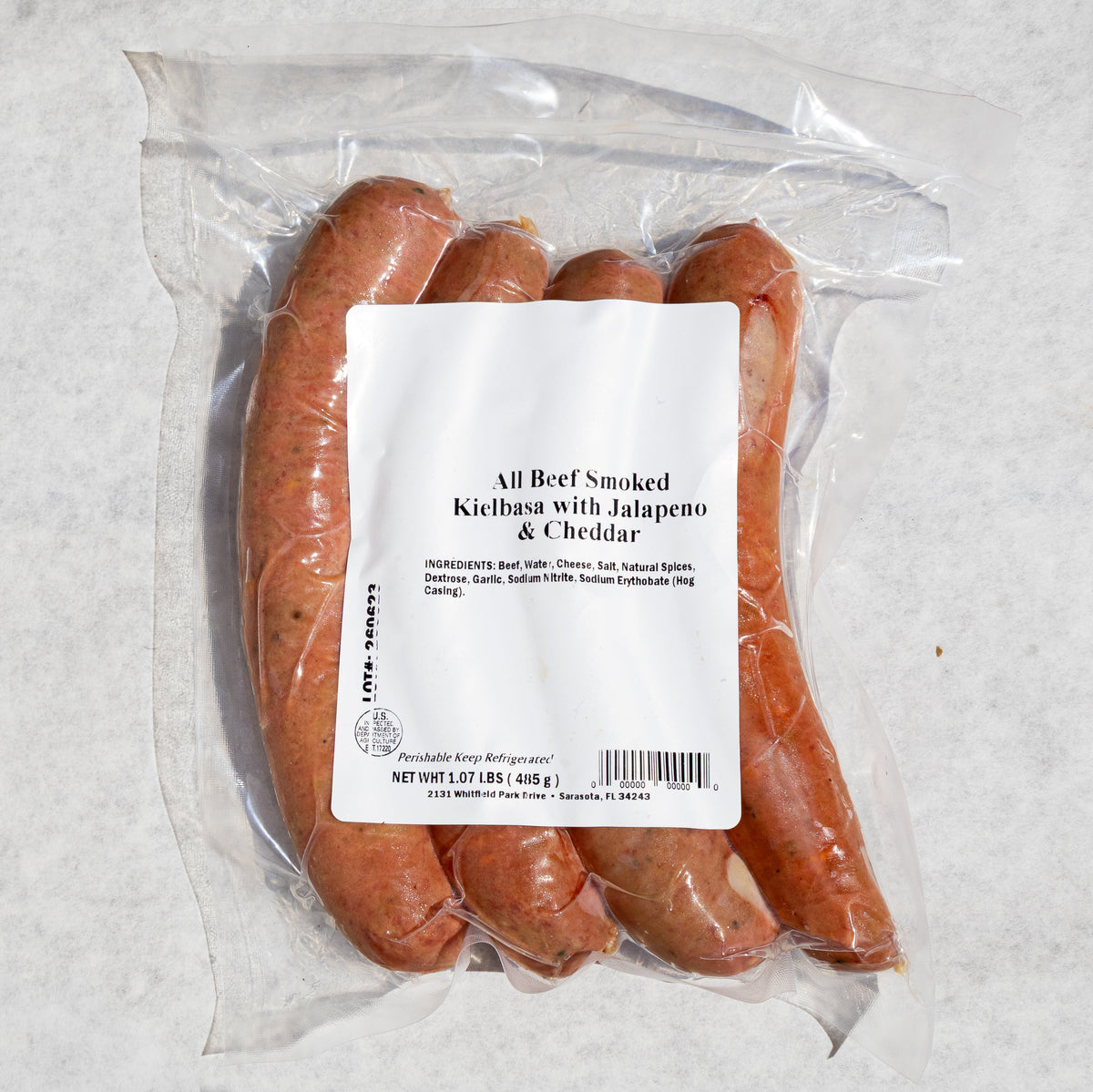 Beef Kielbasa Sausage - Jalapeno Cheddar
