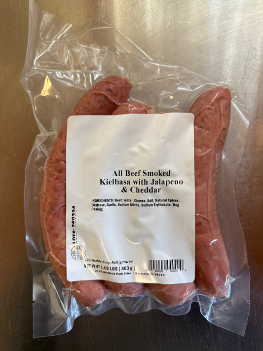 Smoked Beef Sausage - Jalapeno Cheddar